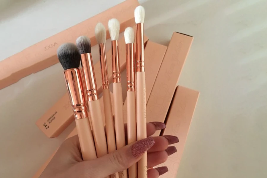 Soft Pink Makeup Brush Essentials