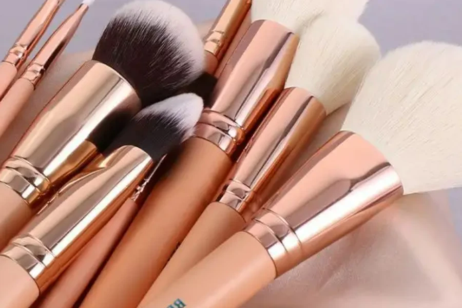 High-Quality Pink Cosmetic Brushes